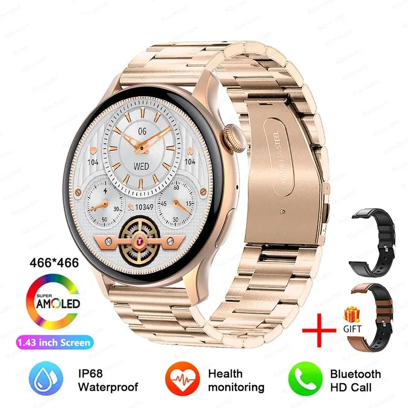 NFC Smartwatches 466*466 HD Screen GPS Track Sports Voice Calling