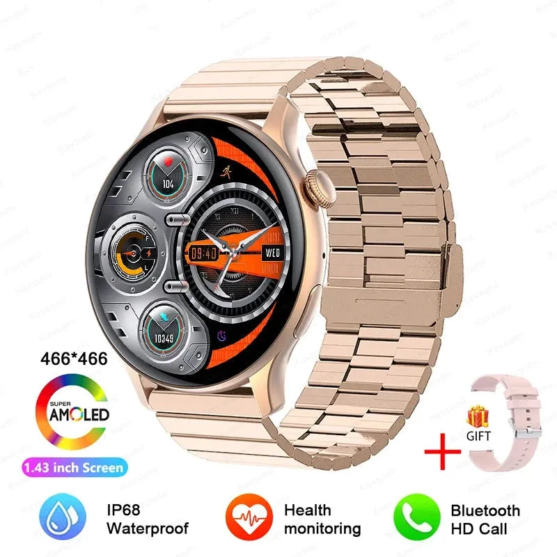NFC Smartwatches 466*466 HD Screen GPS Track Sports Voice Calling