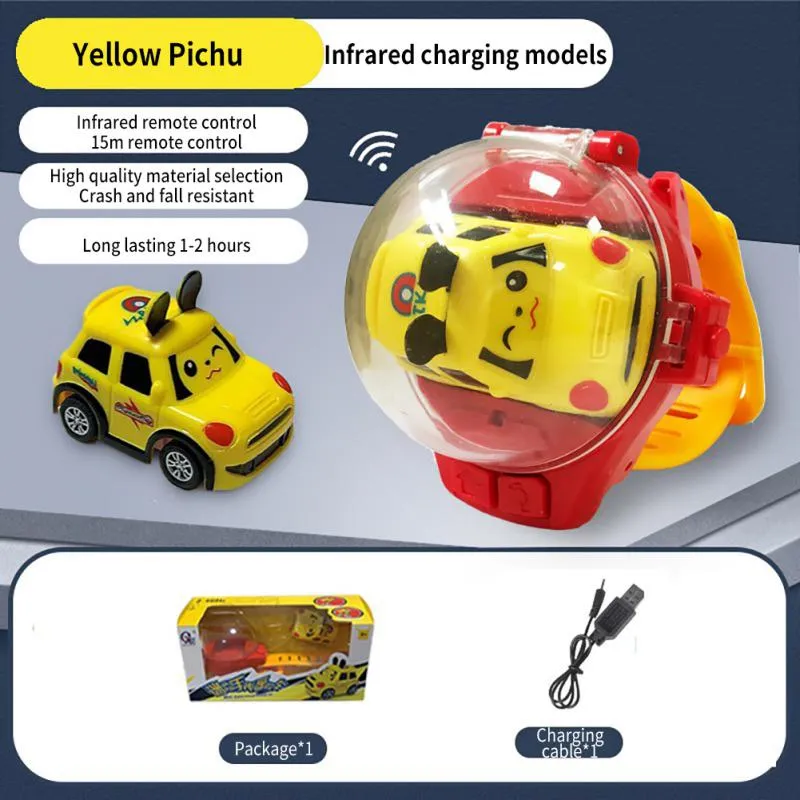 Novelty Mini Watch Control Car Cute RC Car Kids Game Interactive Toys For Boys Girl Birthday Christmas Watch Gift RC Tank Toy