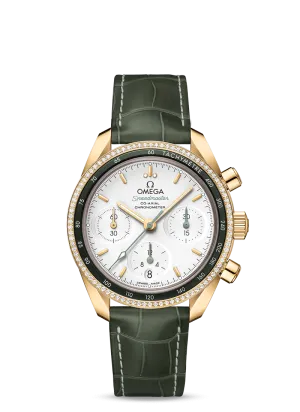 Omega Speedmaster Co-Axial Master Chronometer Chronograph 18K Yellow Gold & Diamonds Lady's Watch