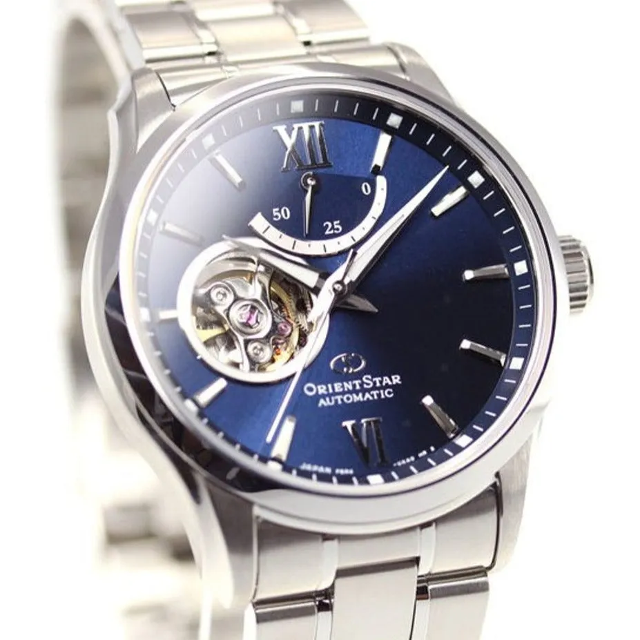 Orient Star Contemporary Open Heart Men's Blue Watch RE-AT0001L00B