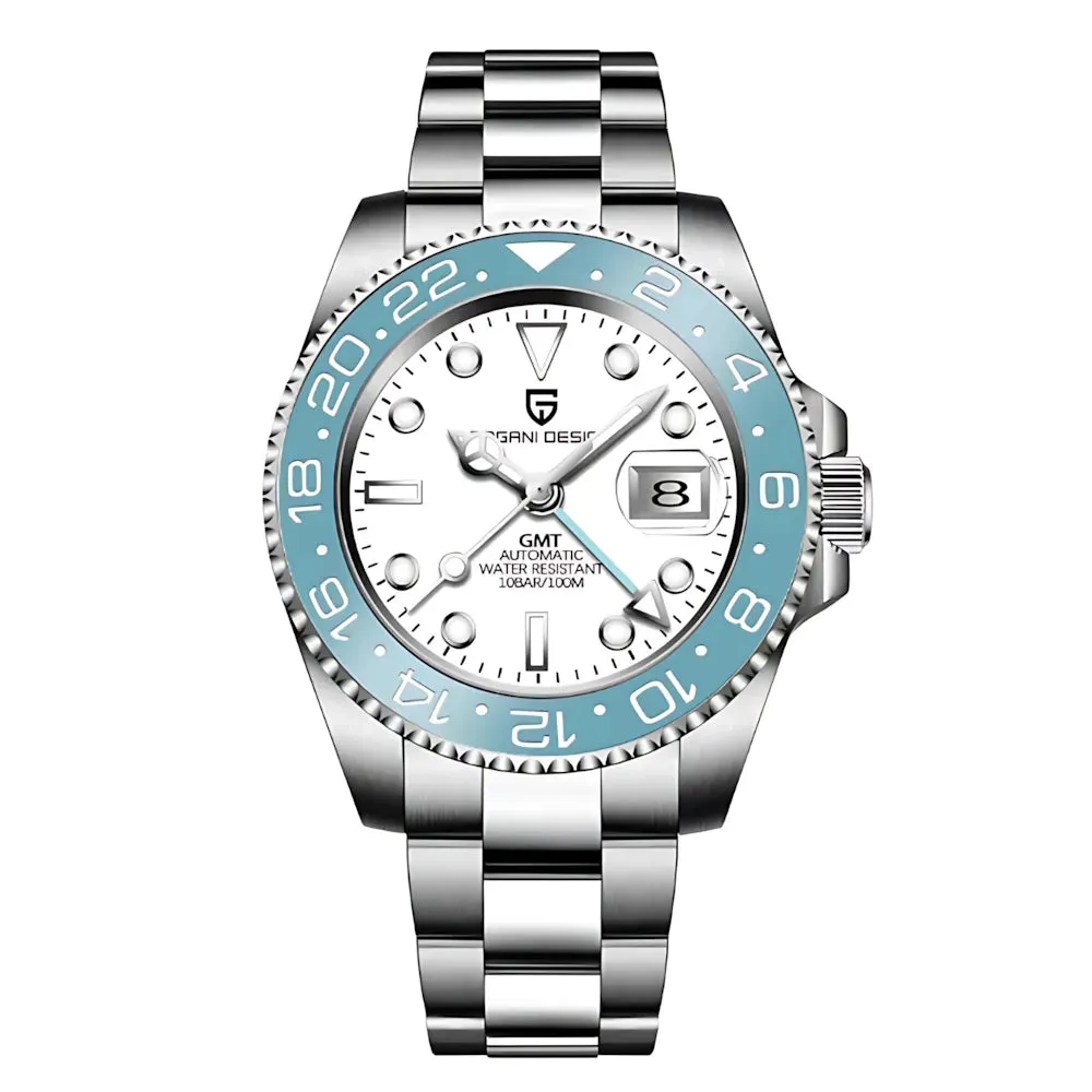 PAGANI DESIGN PD-1662 GMT Master Homage Watches [Light Blue x White]