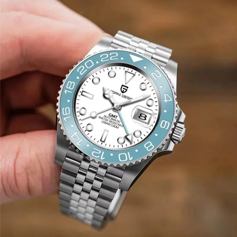 PAGANI DESIGN PD-1662 GMT Master Homage Watches [Light Blue x White]