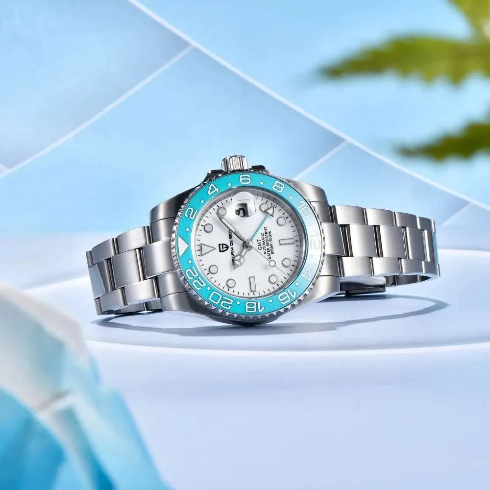 PAGANI DESIGN PD-1662 GMT Master Homage Watches [Light Blue x White]