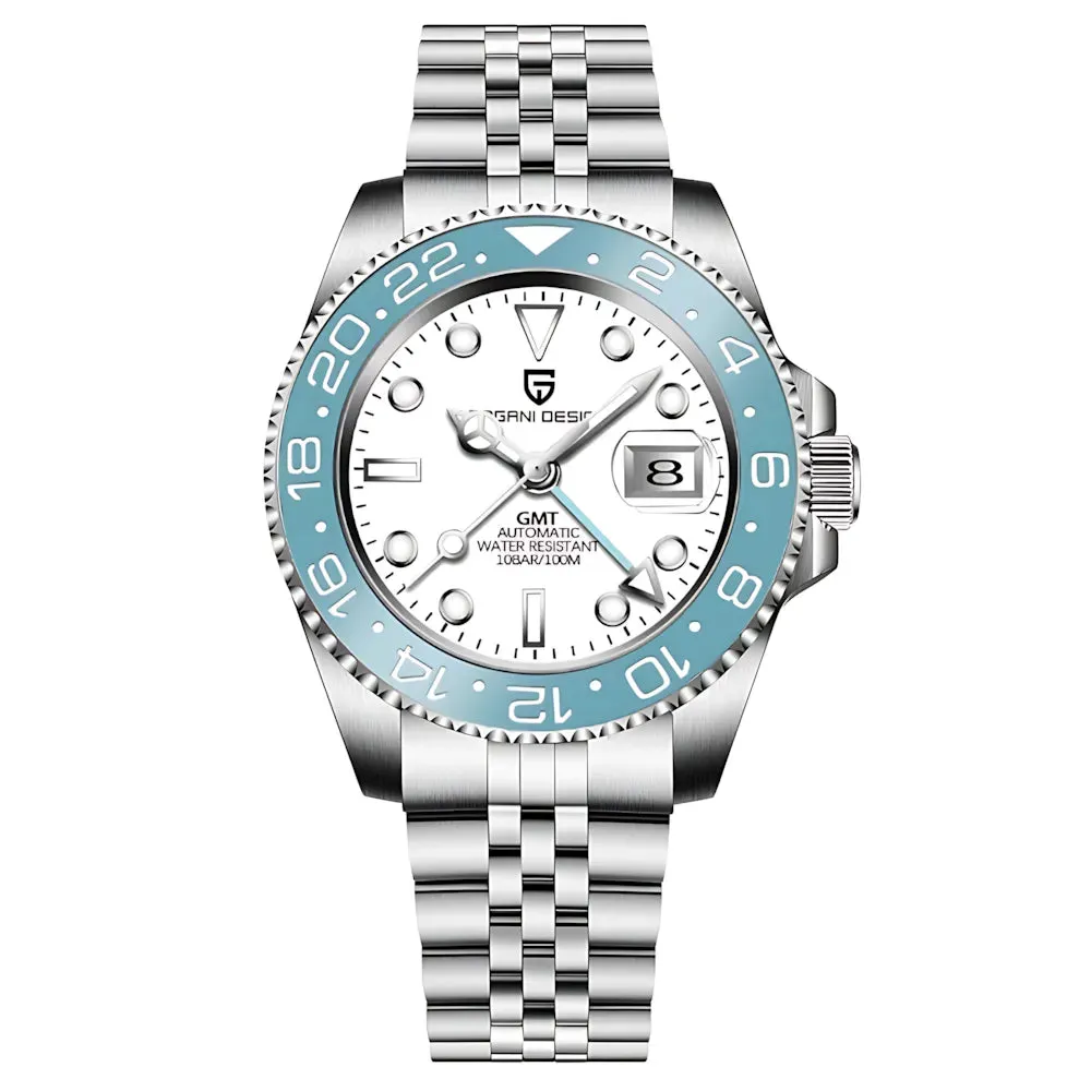 PAGANI DESIGN PD-1662 GMT Master Homage Watches [Light Blue x White]