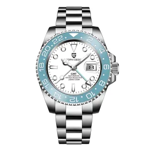 PAGANI DESIGN PD-1662 GMT Master Homage Watches [Light Blue x White]