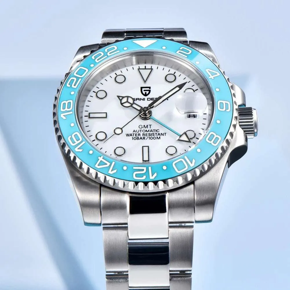 PAGANI DESIGN PD-1662 GMT Master Homage Watches [Light Blue x White]