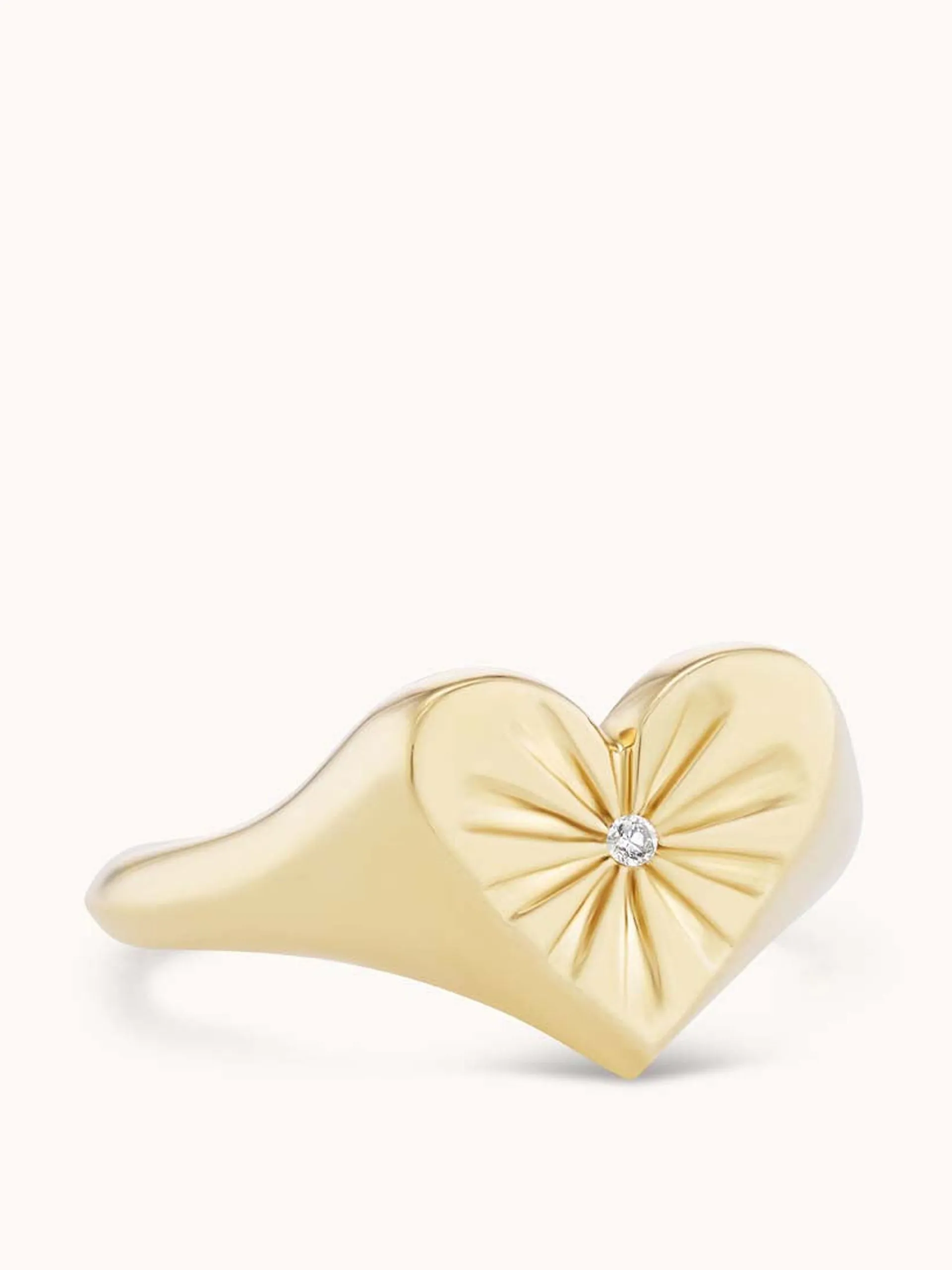 Petite heart pinky ring