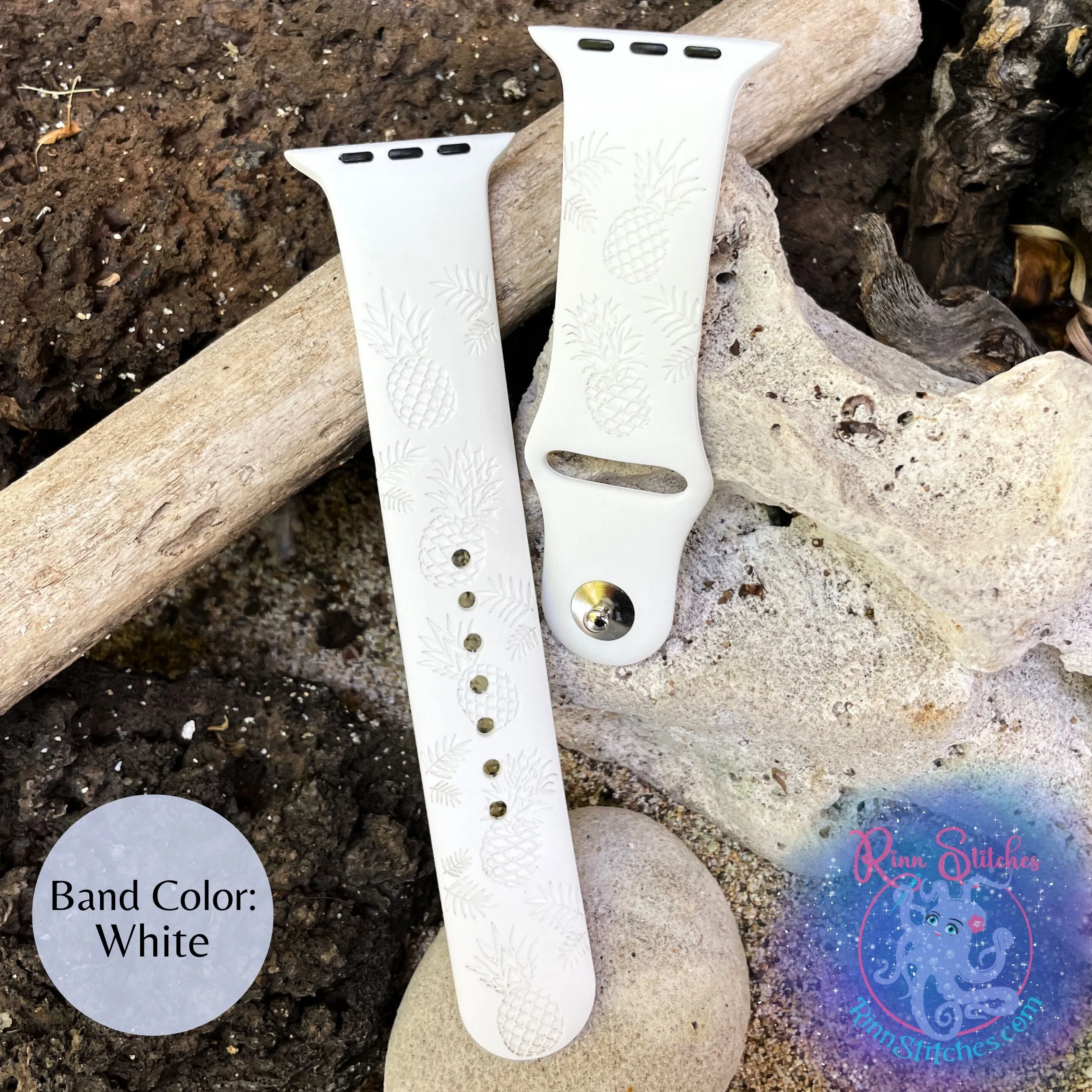 Pineapple - Laser Engraved Silicone Watch Band - Apple Watch Compatible