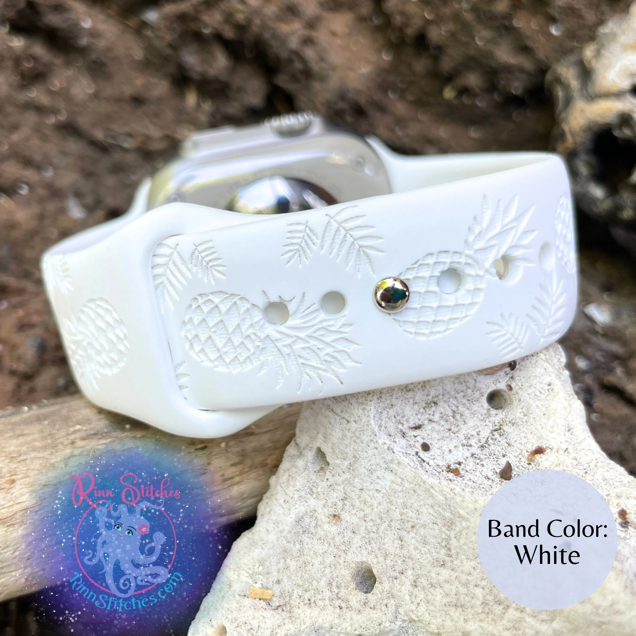 Pineapple - Laser Engraved Silicone Watch Band - Apple Watch Compatible