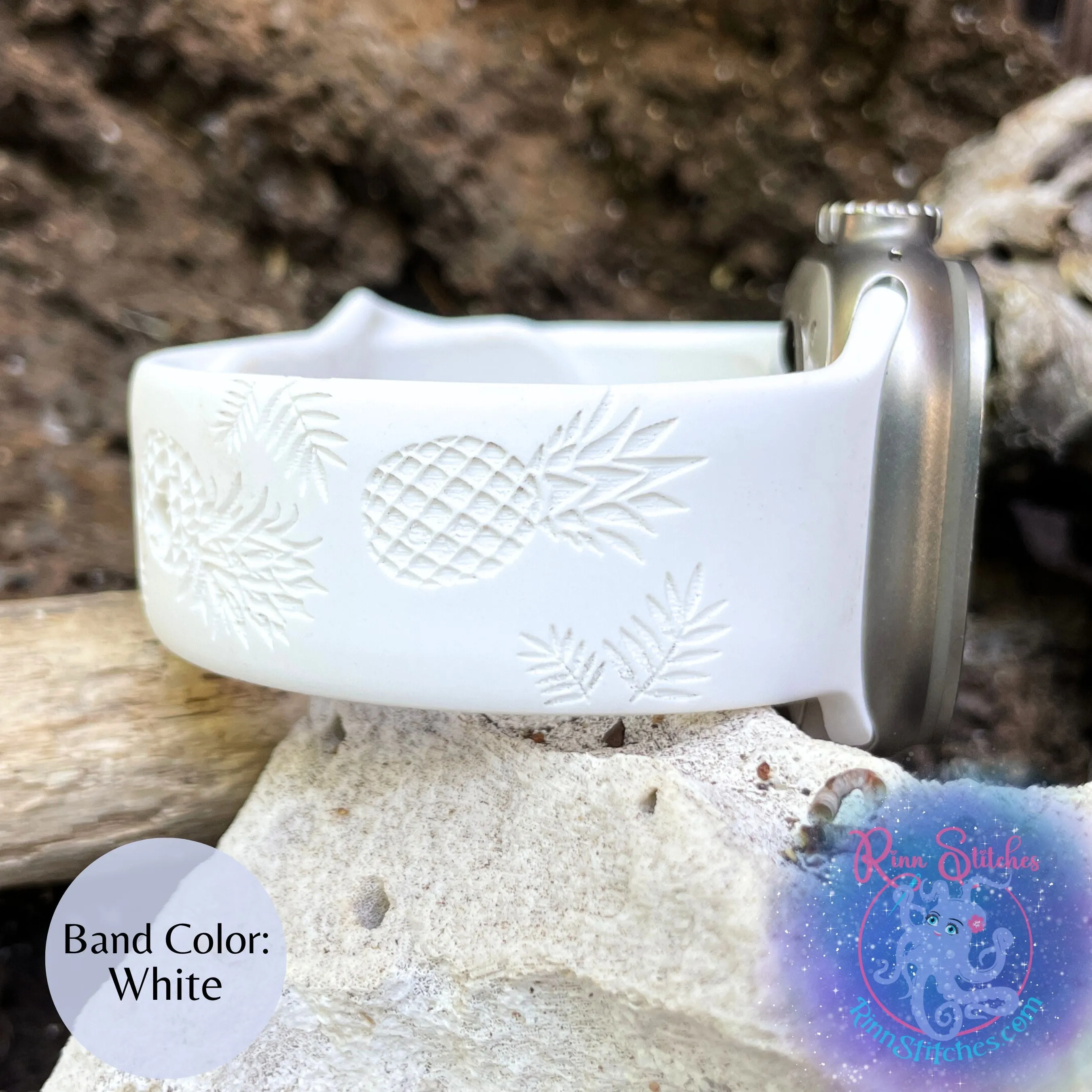 Pineapple - Laser Engraved Silicone Watch Band - Apple Watch Compatible