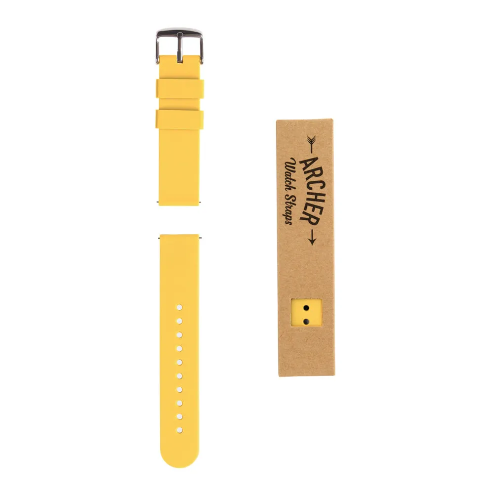 Quick Release Silicone Watch Band - Naples Yellow