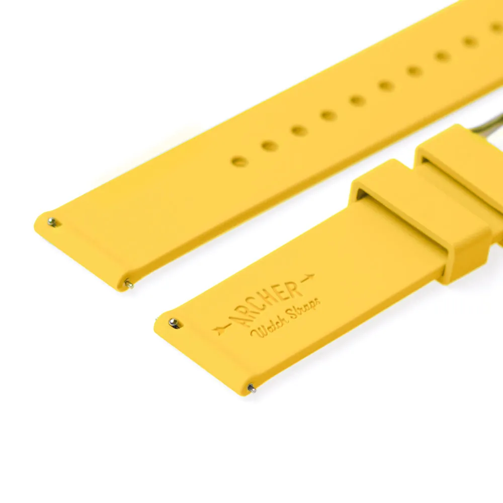 Quick Release Silicone Watch Band - Naples Yellow