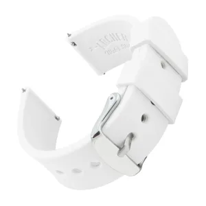Quick Release Silicone Watch Band - White