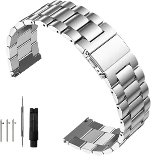 Quick Release Stainless Steel Watch Band Matte Brushed Metal Watchband 14mm 16mm 18mm 20mm 22mm 24mm Universal Solid Stainless Steel Metal Smartwatch Bracelet Replacement Band for Men Women