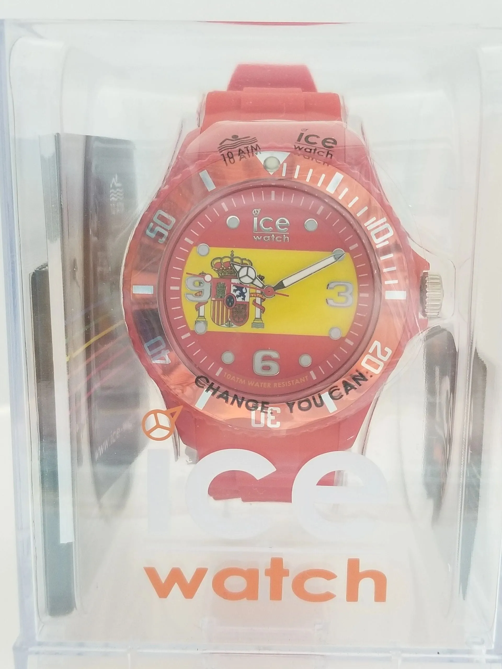 Red ICE Watch w/ Spanish Flag Face