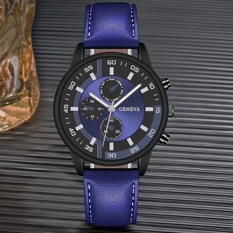 Retro Round Buckle Quartz Men's Watches