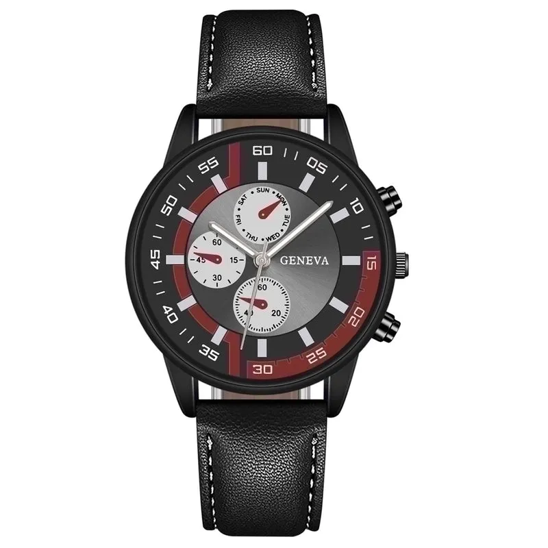 Retro Round Buckle Quartz Men's Watches