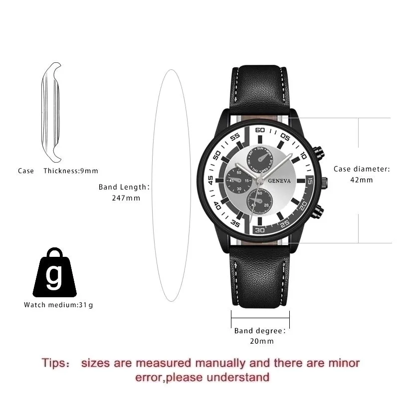 Retro Round Buckle Quartz Men's Watches