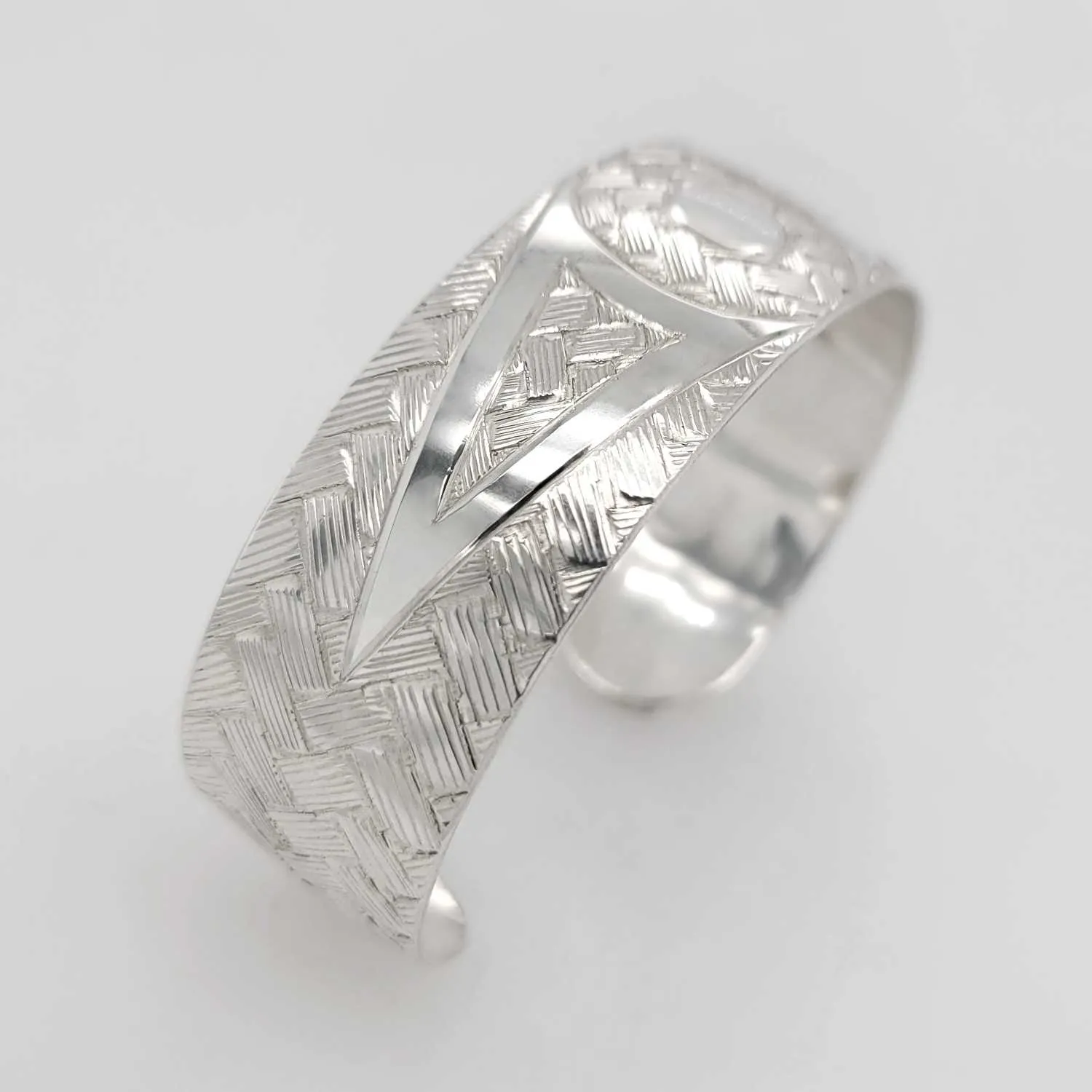 Silver 3/4" Solar Eclipse Bracelet
