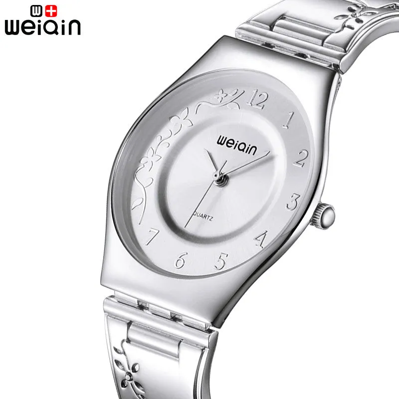 Silver Women Watches Luxury High Quality Water Resistant Montre Femme Stainless Steel Dress Woman Wrist Watches