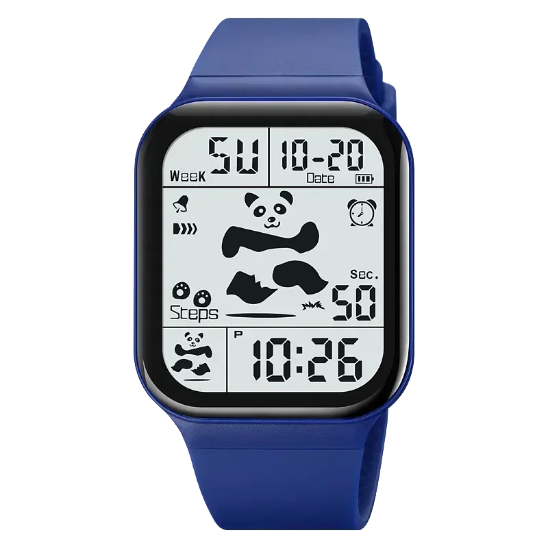 SKMEI Cool Panda Pattern Dial LED Light Display Digital Watches Women Casual Stopwatch Lady Wristwatch Shockproof reloj mujer