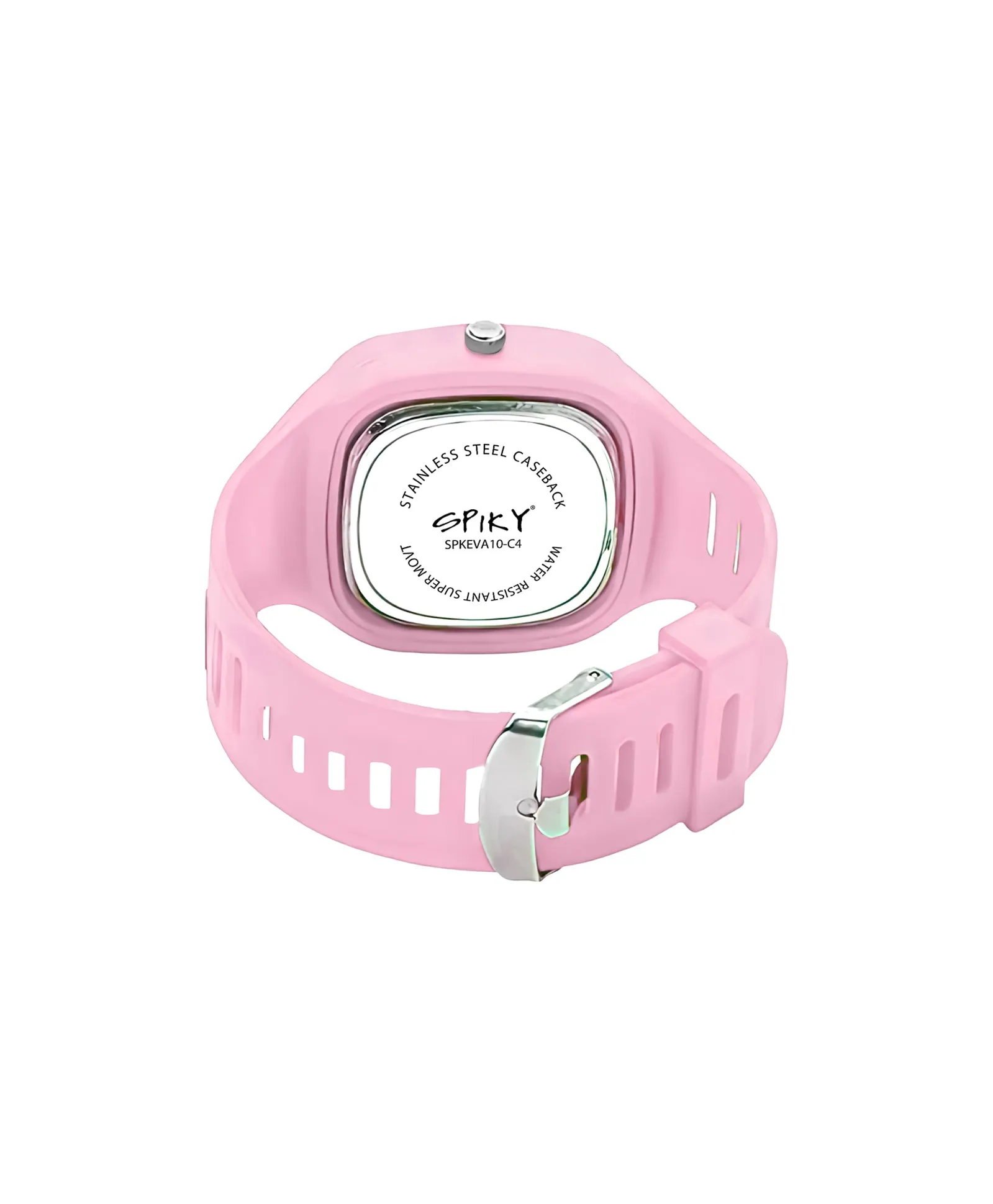Spiky Square Analog Watch for Kids - Pink