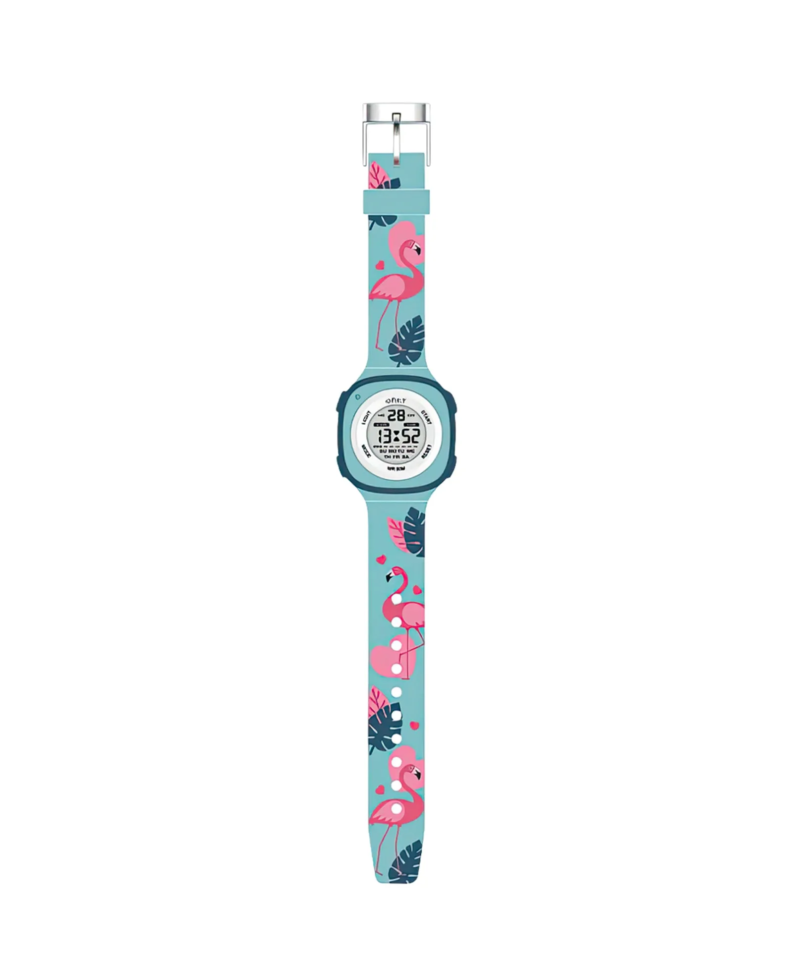 Spiky Square Digital Watch for Kids - Turquoise
