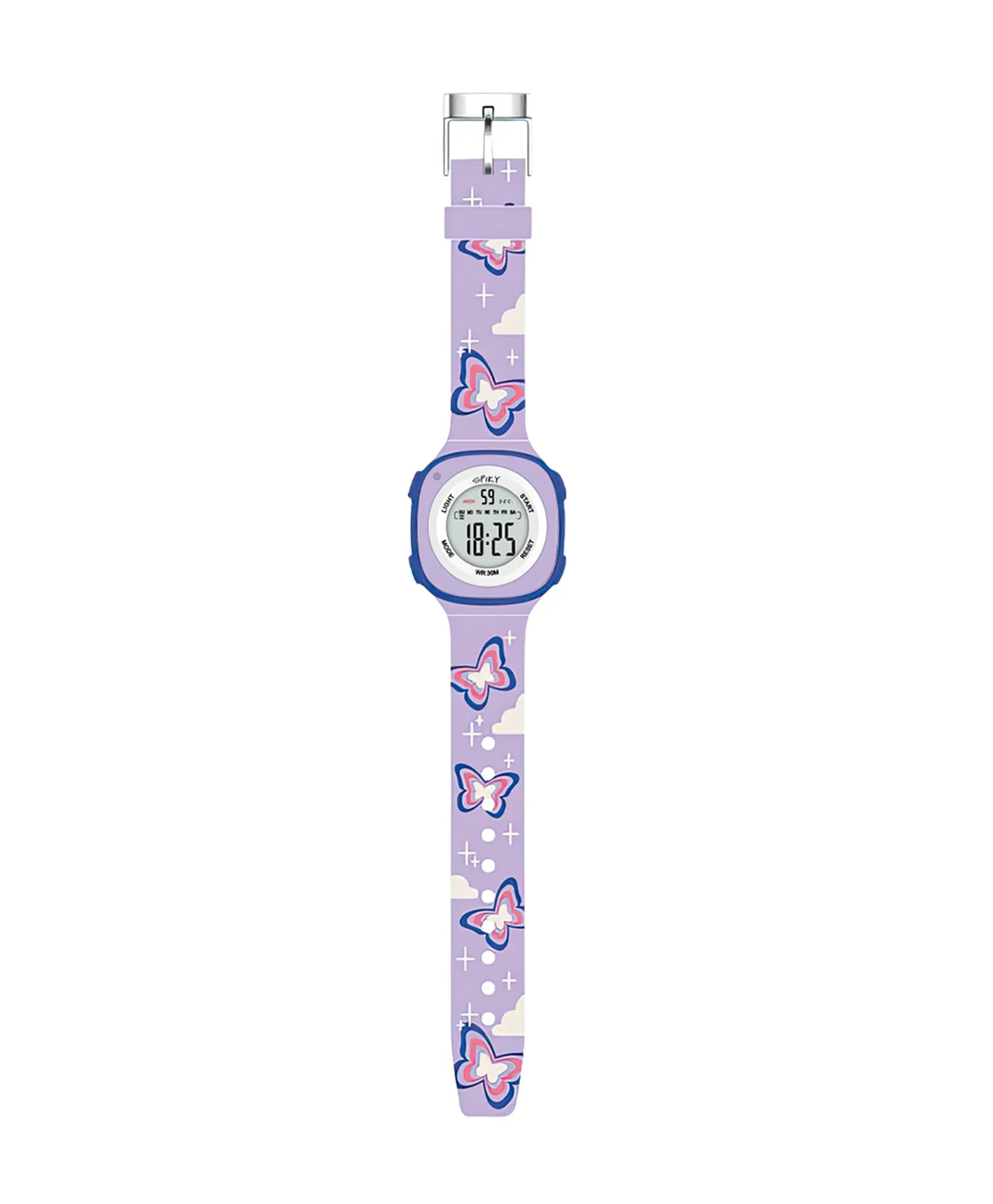 Spiky Square Digital Watch for Kids - Turquoise