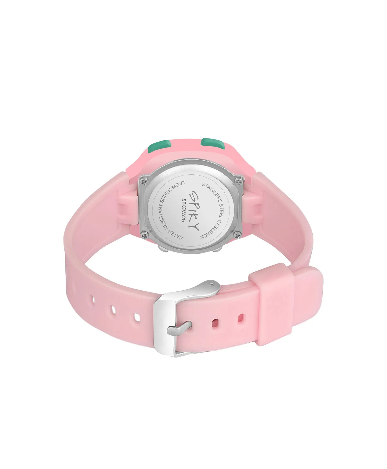 Spiky Square Digital Watch for Kids - Turquoise
