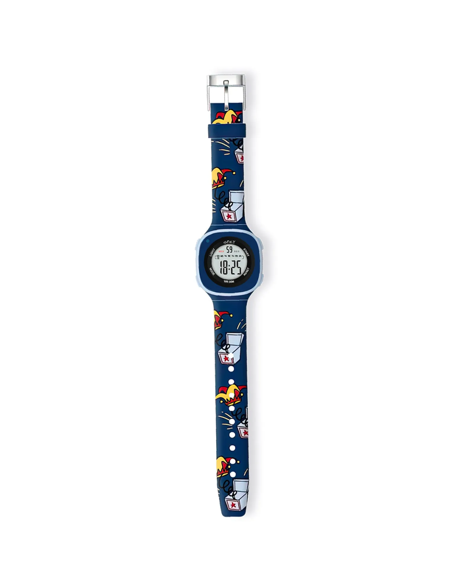 Spiky Square Digital Watch for Kids - Turquoise