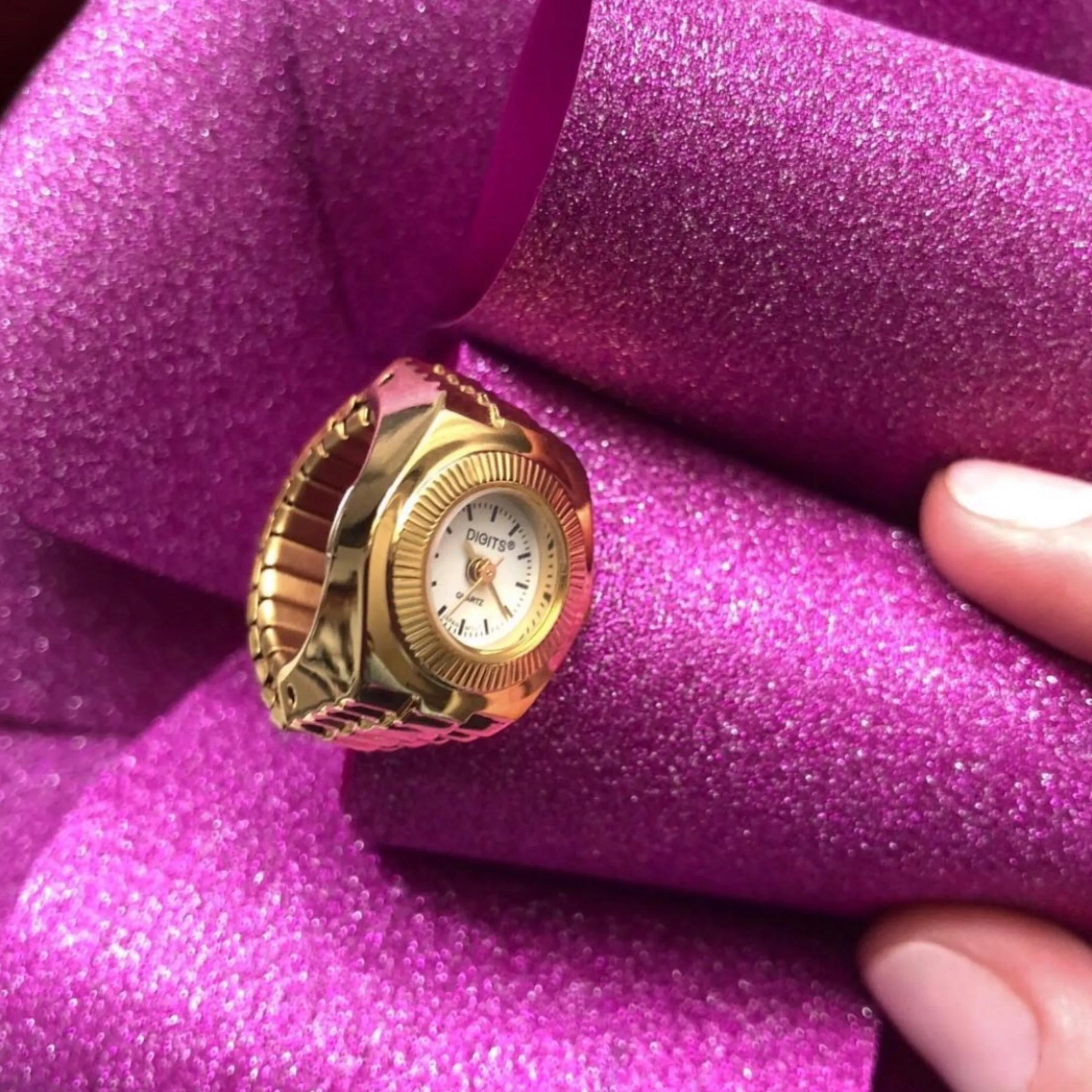 Stellar Sphere Ring Watch in Gold