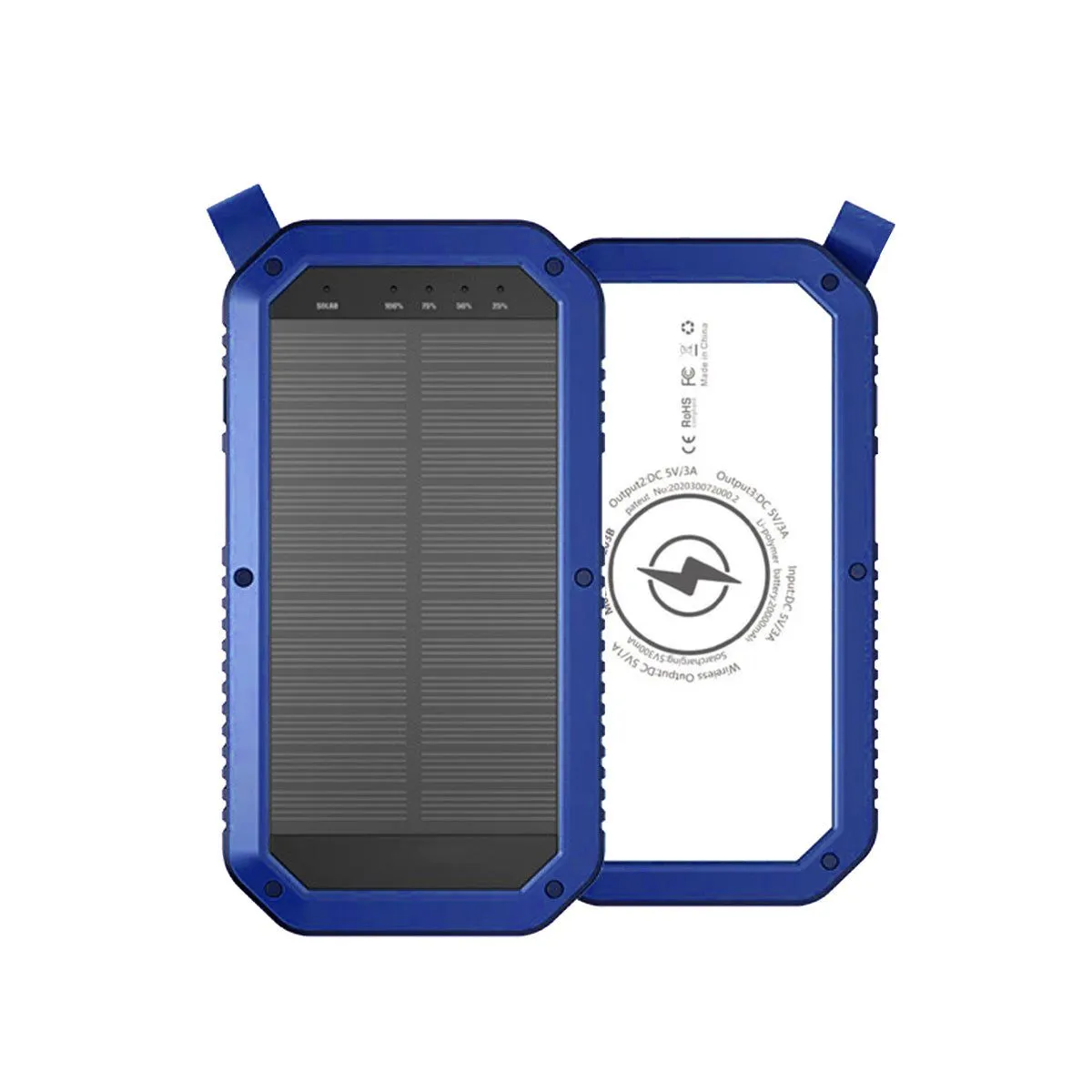 Sun Chaser Mini Solar Powered Wireless Phone Charger 10; 000 mAh With LED Flood Light