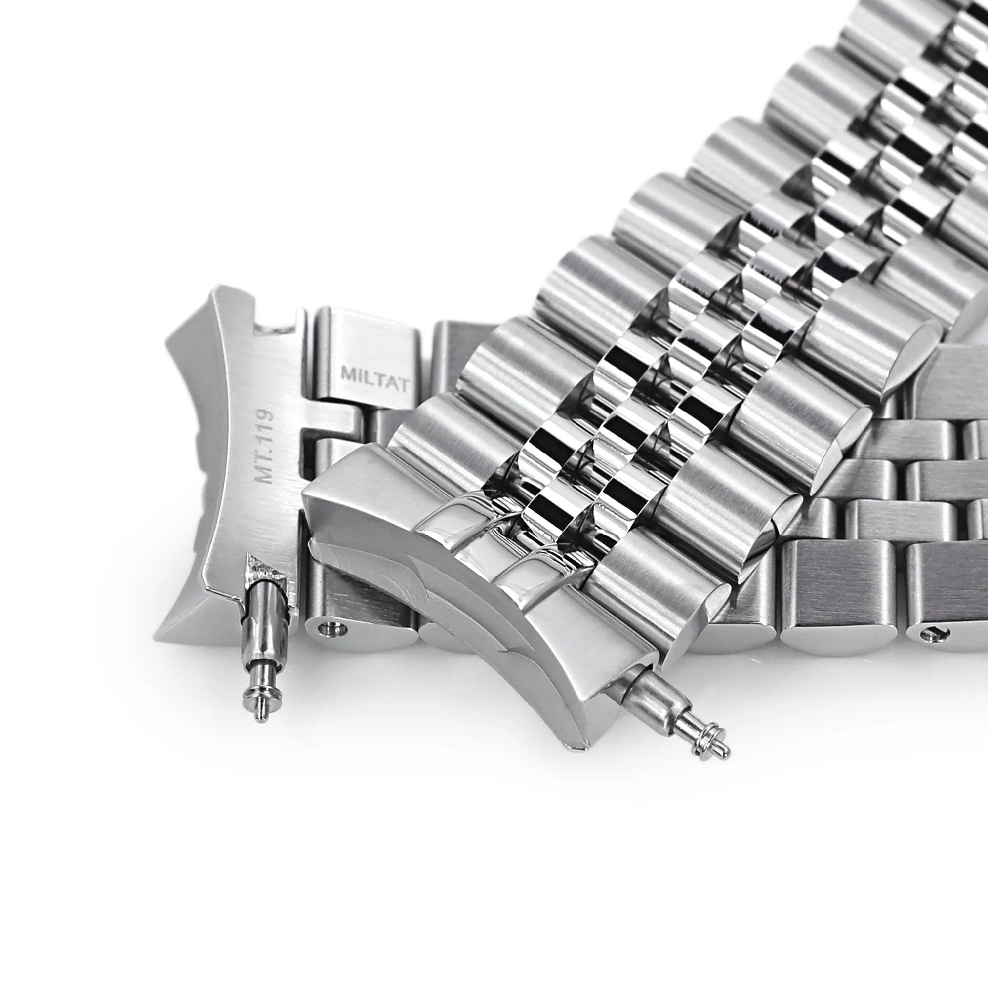 Super-J Louis JUB for Seiko 5 Sports 40mm V-Clasp, Brushed with Polished Center