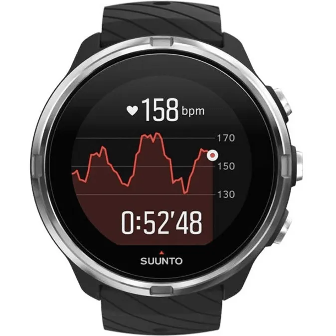 Suunto 9 Smart Watch Heart Rate/GPS/1.3"LED Display Black Stainless Steel Body