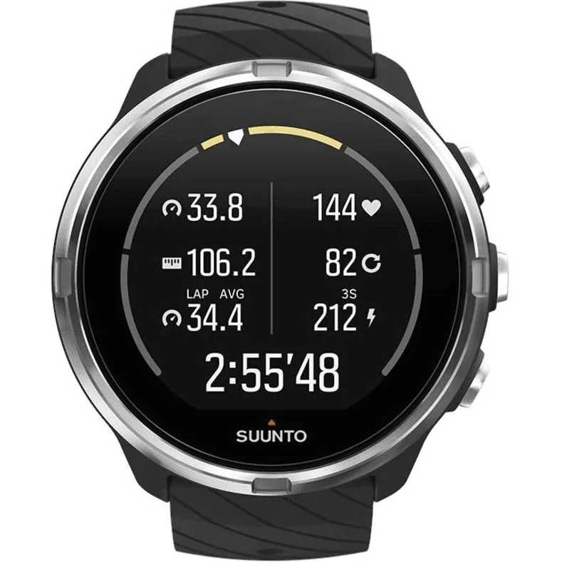 Suunto 9 Smart Watch Heart Rate/GPS/1.3"LED Display Black Stainless Steel Body