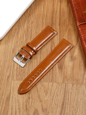 Teakwood Tan Leather Casual 22 MM Watch Strap