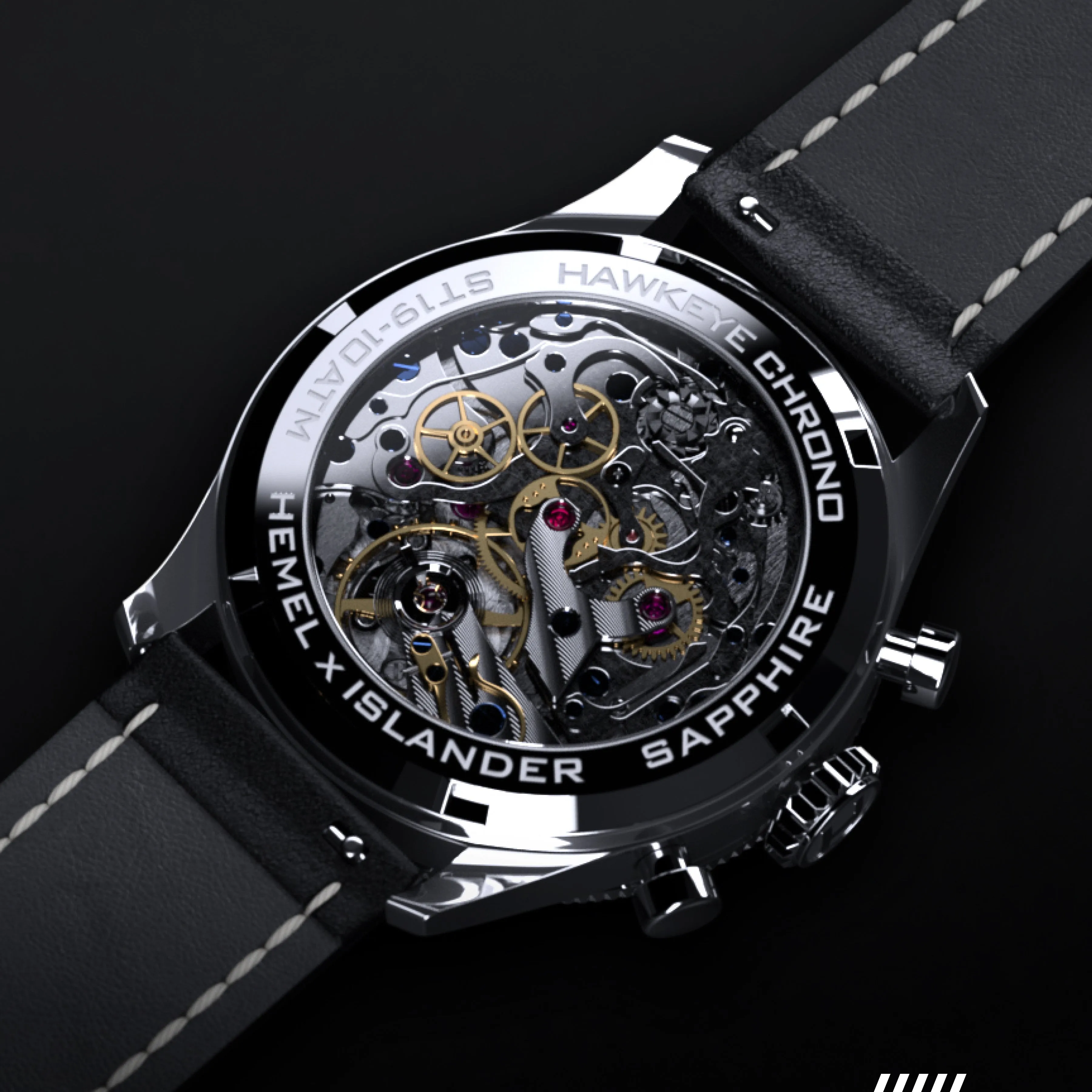 The Hawkeye Chronograph / Long Island Watch Special Collaboration (Black Dial)