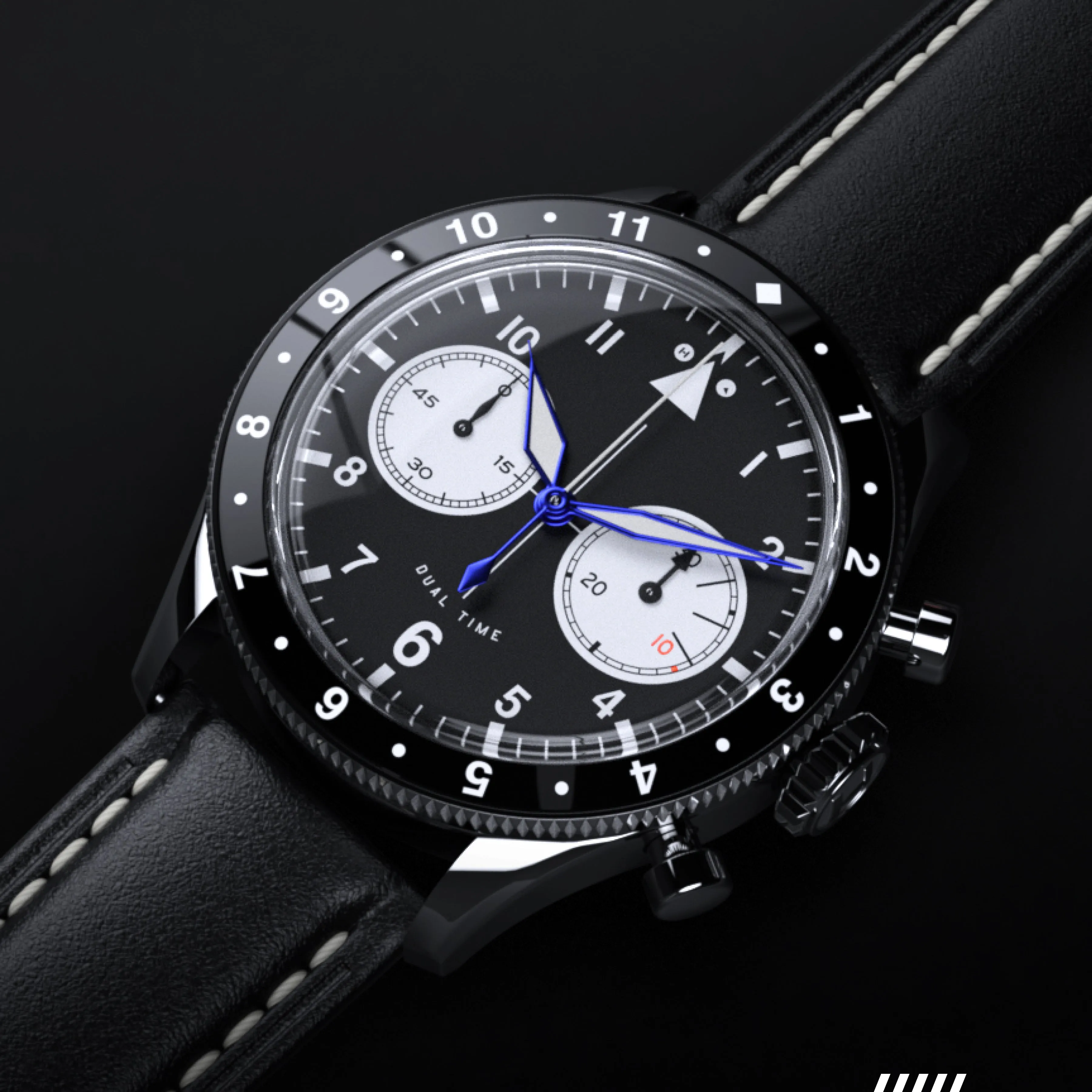 The Hawkeye Chronograph / Long Island Watch Special Collaboration (Black Dial)