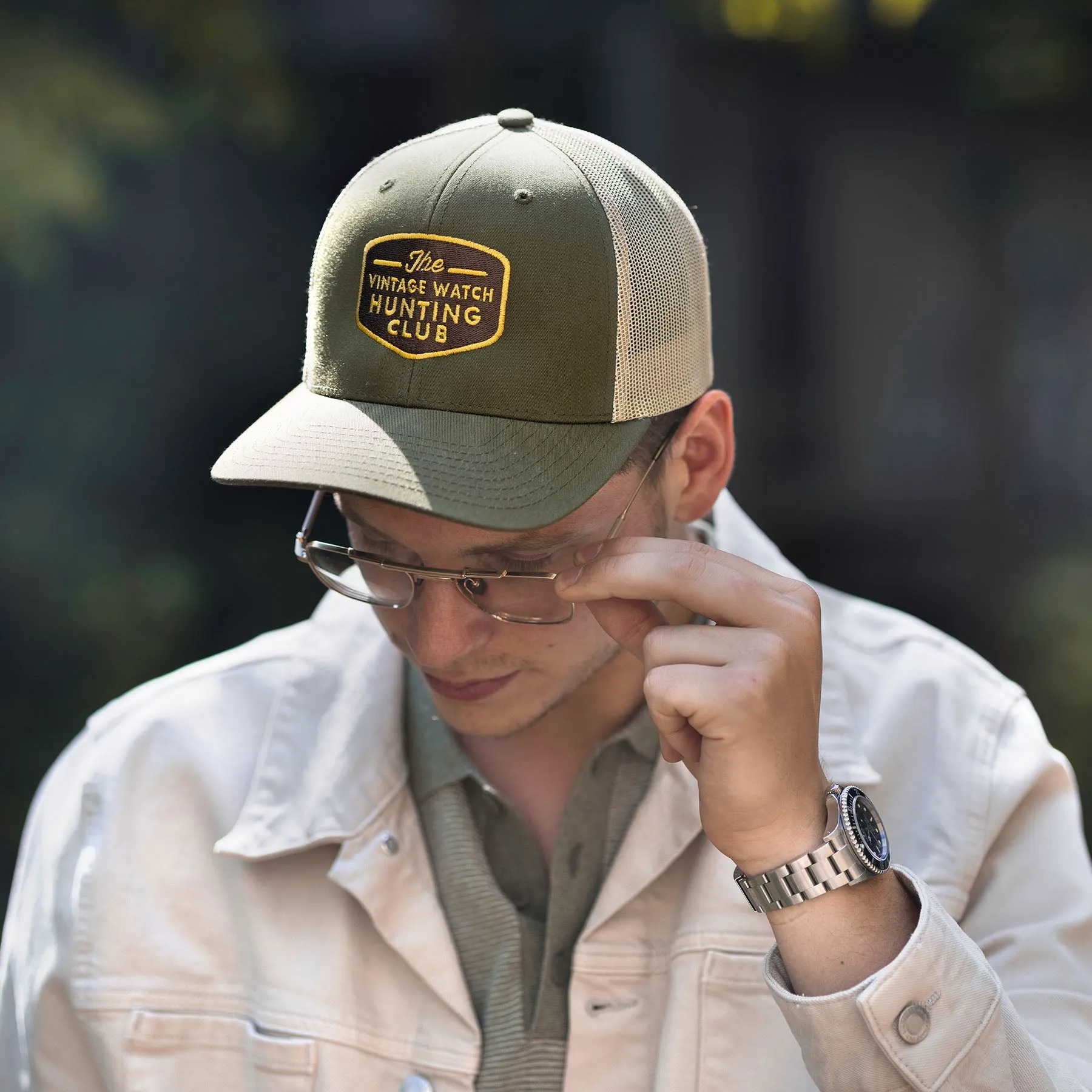 The Vintage Watch Hunting Club Green Ballcap