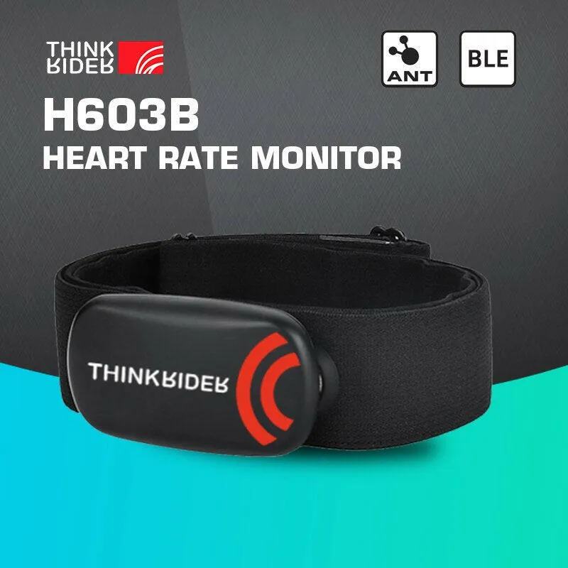 ThinkRider Heart Rate Monitor Chest Strap ANT  BLE 4.0 Fitness Sensor Compatible Belt Wahoo Polar Garmin Connected Cycl