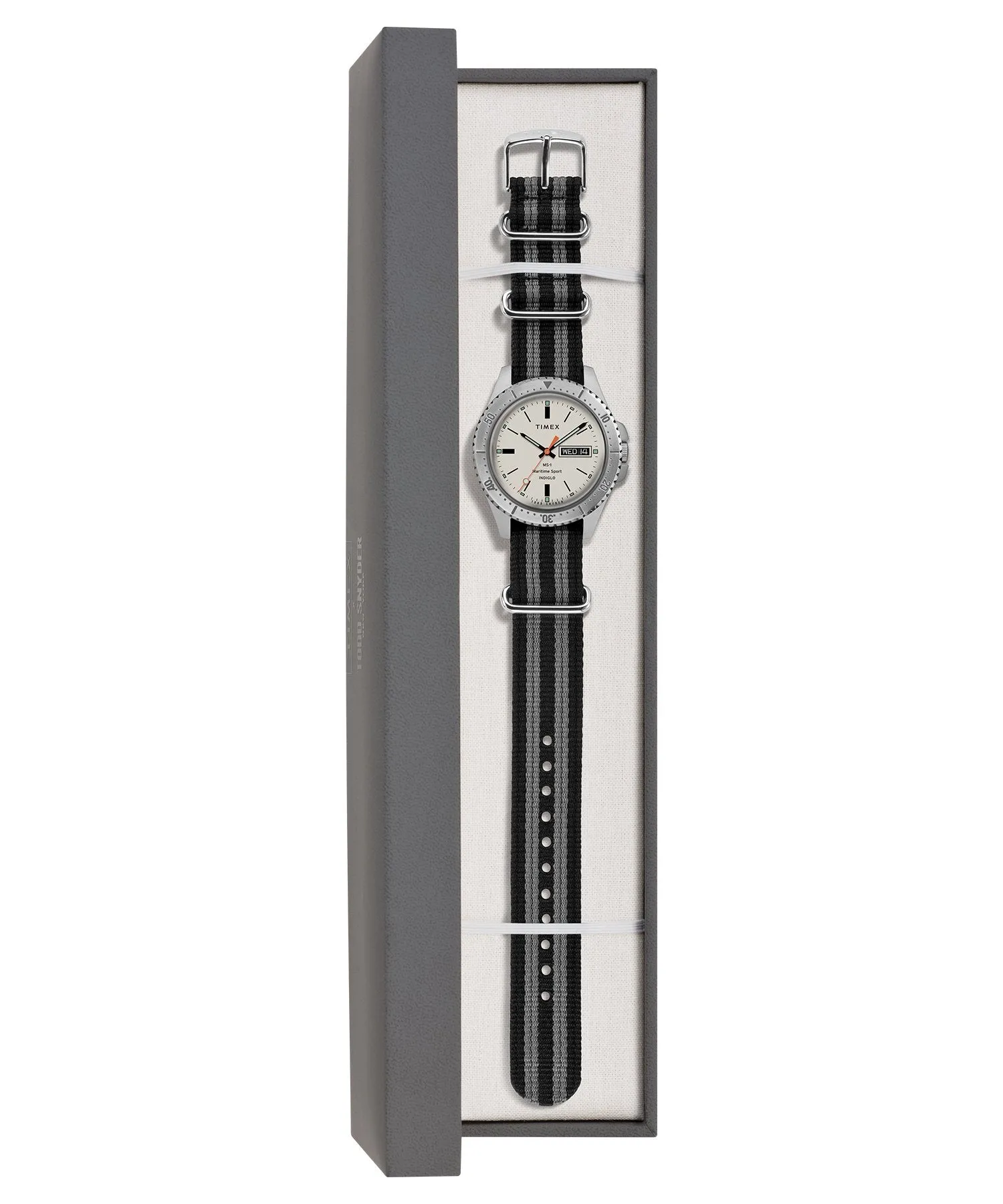 Timex   Todd Snyder Maritime Sport MS1 Watch in Silver 41mm