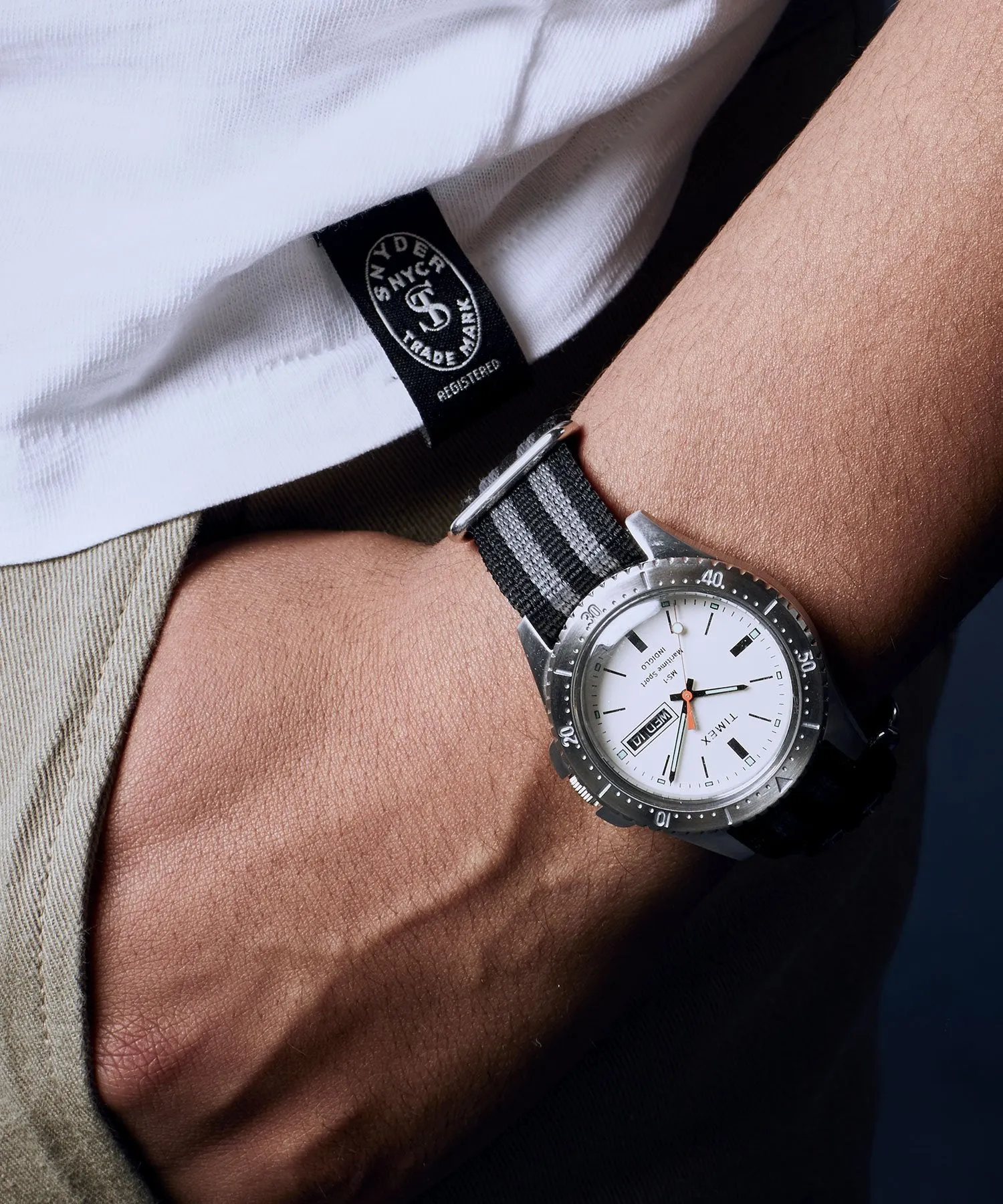 Timex   Todd Snyder Maritime Sport MS1 Watch in Silver 41mm
