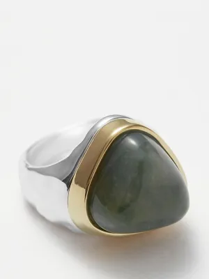 Two-toned stone ring