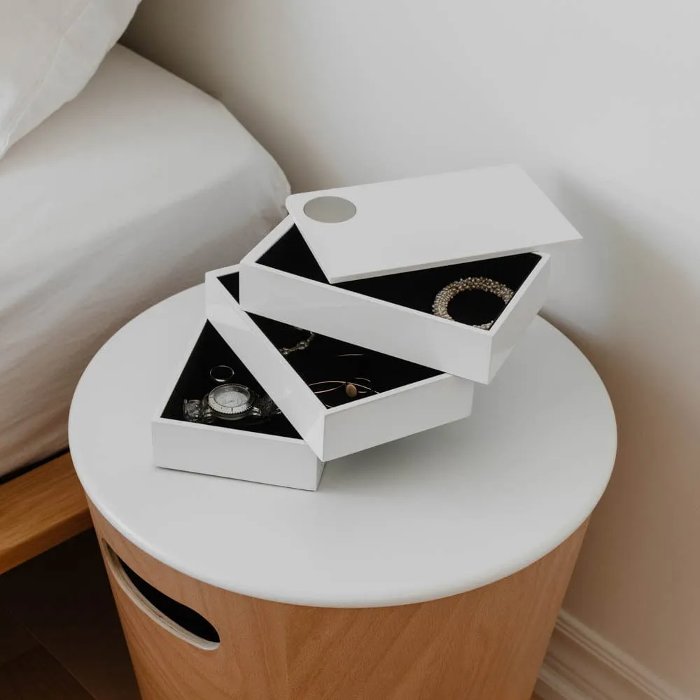 Umbra Spindle Jewelry Box White