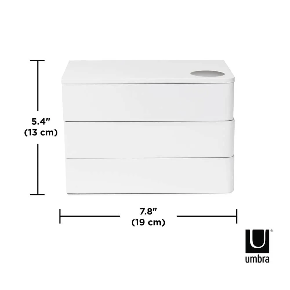 Umbra Spindle Jewelry Box White