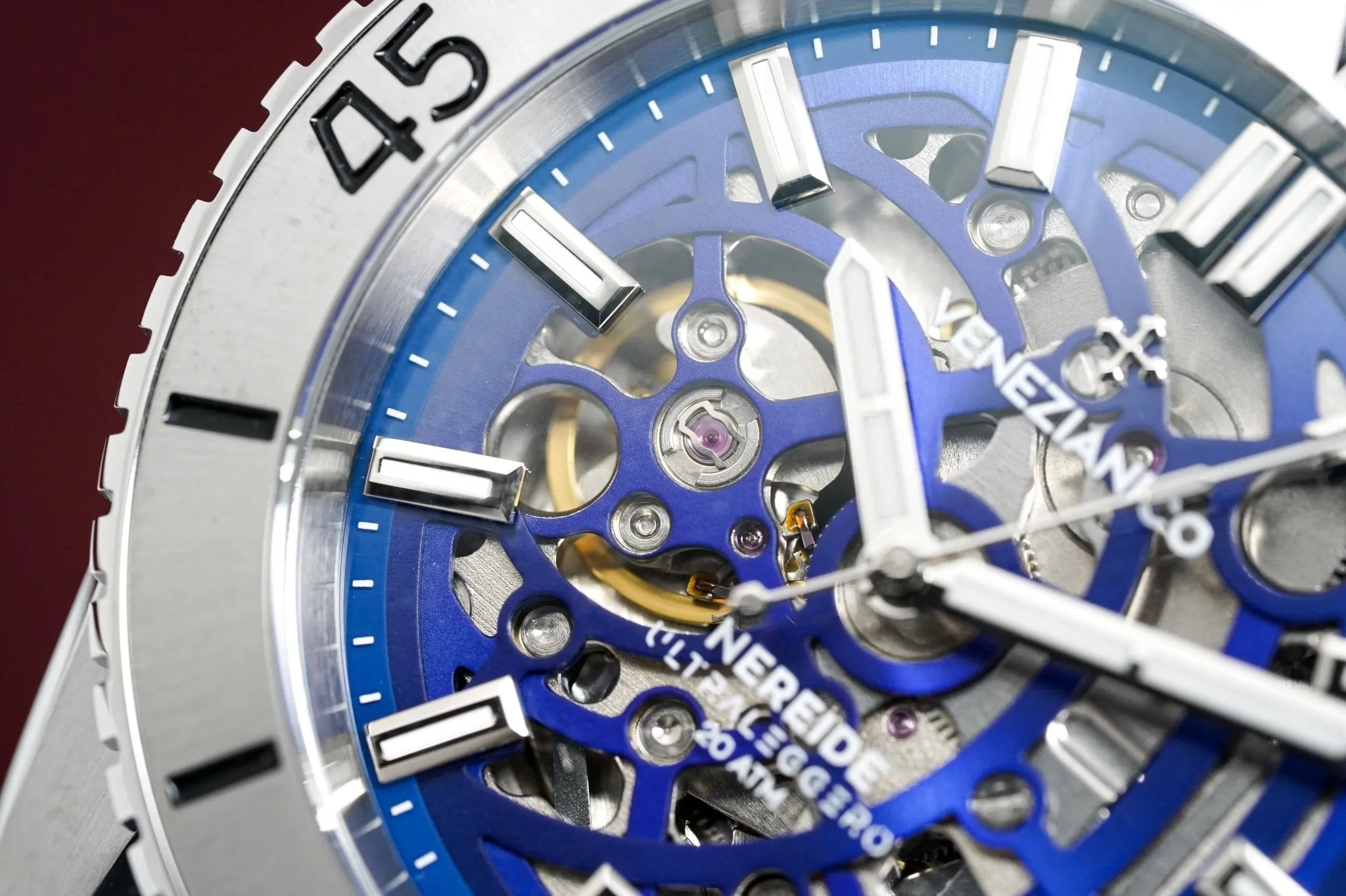 Venezianico Automatic Watch Nereide UltraLeggero Skeleton Blue 3921502