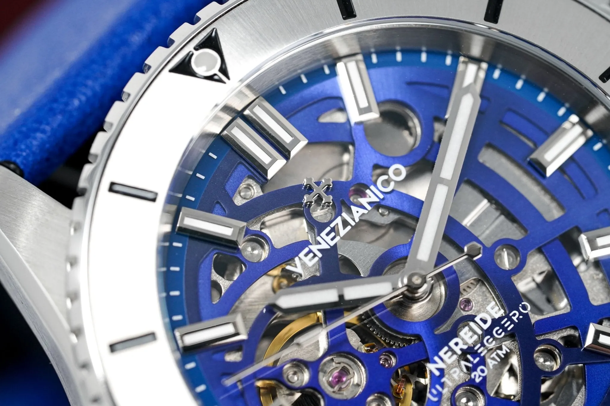 Venezianico Automatic Watch Nereide UltraLeggero Skeleton Blue 3921502