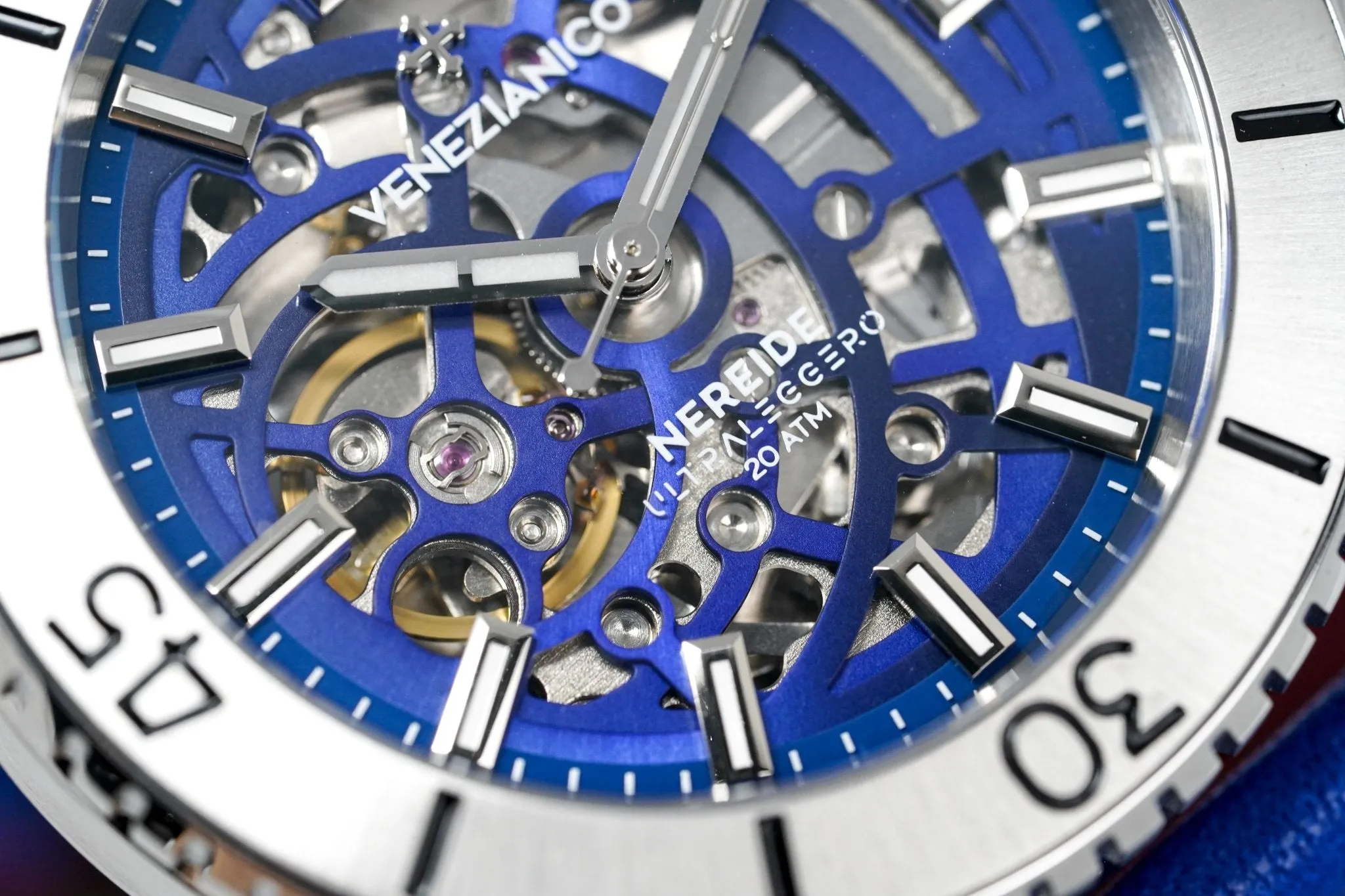 Venezianico Automatic Watch Nereide UltraLeggero Skeleton Blue 3921502