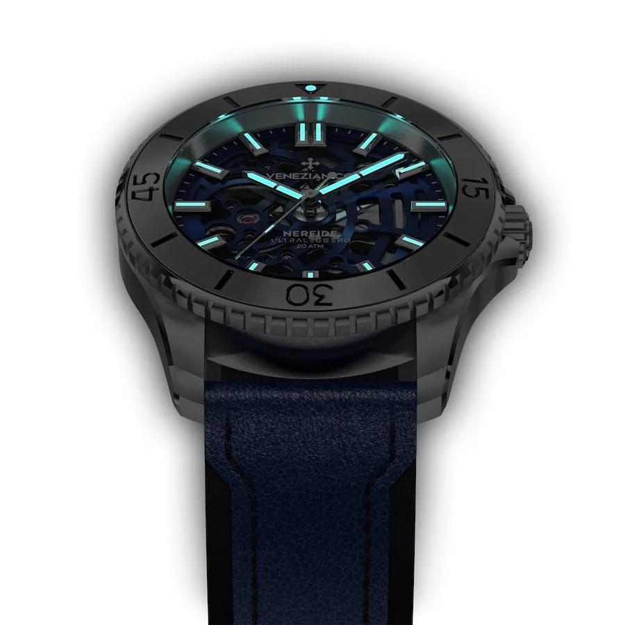 Venezianico Automatic Watch Nereide UltraLeggero Skeleton Blue 3921502